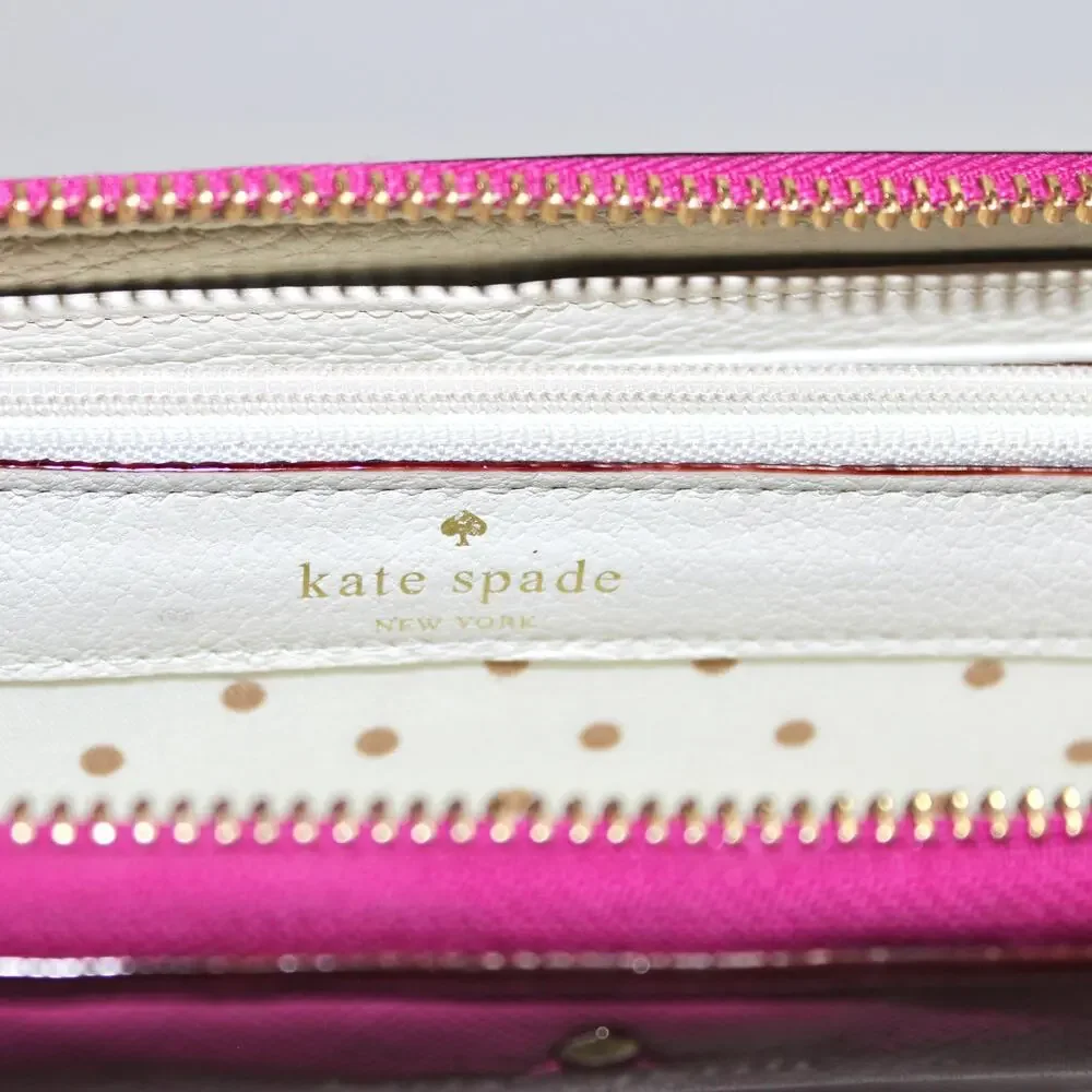 Kate Spade New York Kali Zippered Leather Wallet Pink